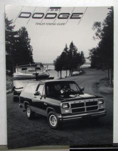 1991 Dodge Trailer Towing Guide Ram 50 Pickup Dakota Caravan Dynasty Folder