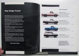 1991 Dodge Ram Pickup Dakota Ram 50 Ramcharger Extra Spec Package Sales Catalog