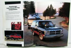 1991 Dodge Ram Pickup Dakota Ram 50 Ramcharger Extra Spec Package Sales Catalog