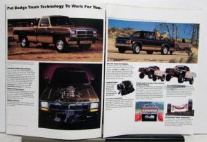 1991 Dodge Ram Pickup Daakota Ram 50 Ramcharger Brochure Poster