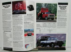 1991 Dodge Commercial Vehicles Chassis Cabs Pickups Vans Wagons Specs Brochure