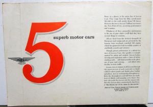 Original 1956 Jaguar Dealer Sales Brochure 2.4 XK-140 Roadster Coupe Mark VII