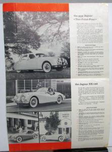 Original 1956 Jaguar Dealer Sales Brochure 2.4 XK-140 Roadster Coupe Mark VII