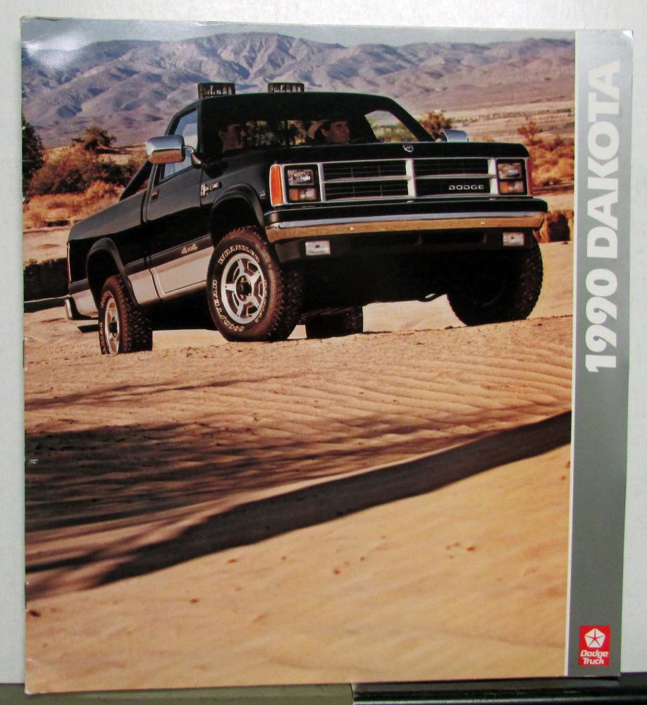 1990 Dodge Dakota Standard Optional Equipment Exterior Colors Brochure
