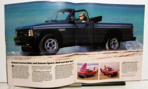 1990 Dodge Dakota Standard Optional Equipment Exterior Colors Brochure