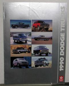 1990 Dodge Trucks Dakota Pickups Ram Wagons Van Caravan Ramcharger Brochure