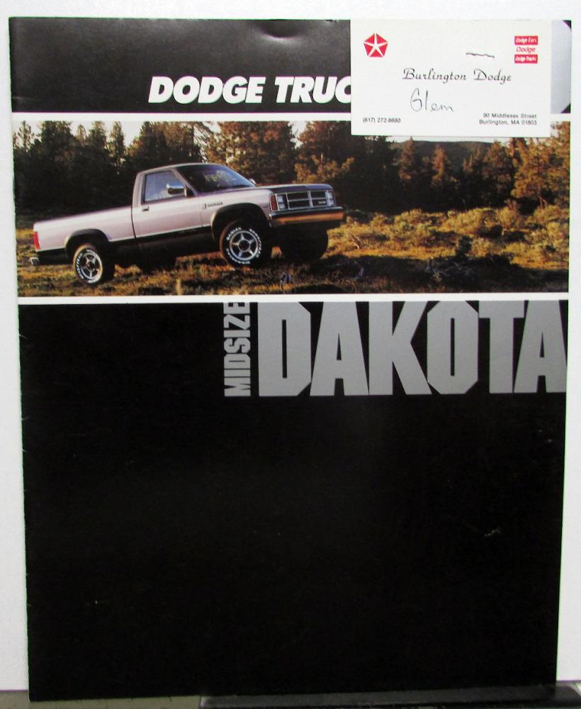 1989 Dodge Trucks Mid Size Dakota Packages Interior Exterior Brochure