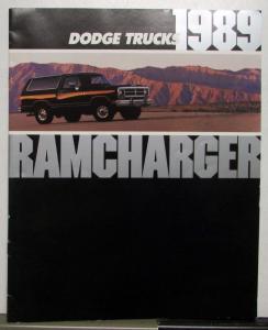 1989 Dodge Trucks Ramcharger Packages Interior Exterior Dimensions Brochure