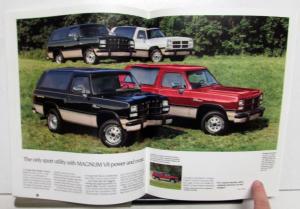 1993 Dodge Ram Pickup Dakota Ramcharger Ram 50 Interior Trim Exterior Brochure