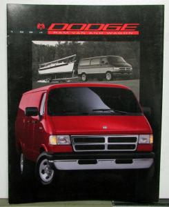 1994 Dodge Ram Van Wagons Dimensions Specifications Colors Sales Brochure