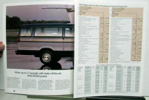 1994 Dodge Ram Van Wagons Dimensions Specifications Colors Sales Brochure