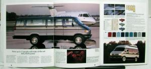 1994 Dodge Ram Van Wagons Dimensions Specifications Colors Sales Brochure