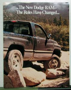 1994 Dodge Ram Full Size 4X4 Pickup Specifications Highlights Sales Folder