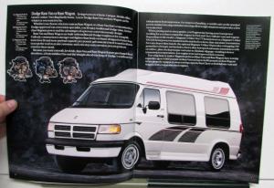 1995 Dodge Ram Recreational Vans & Wagons Color Options Specifications Brochure