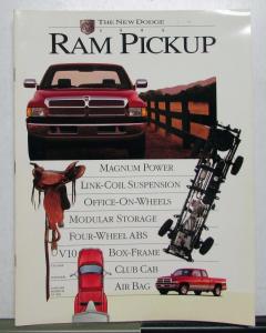 1995 Dodge Ram Pickups 1500 2500 3500 Colors Options Specs Sales Brochure