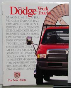 1996 Dodge Ram Work Trucks Pickup Dakota Exterior Colors Options Sales Brochure