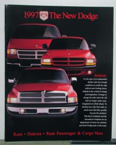 1997 Dodge Ram Pickups Dakota Van Wagon Colors Options Specifications Brochure