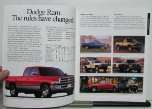 1997 Dodge Ram Pickups Dakota Van Wagon Colors Options Specifications Brochure