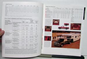 1997 Dodge Ram Pickups Dakota Van Wagon Colors Options Specifications Brochure