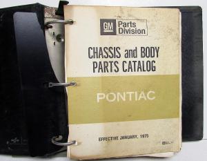 1975 Pontiac Parts and Accessories Book Catalog 1963-1975 GTO Firebird Tempest