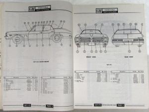 1969-1974 Pontiac Illustrated Parts Book Ventura II Sprint Tempest Grand Prix CA