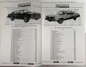 1969-1974 Pontiac Illustrated Parts Book Ventura II Sprint Tempest Grand Prix CA