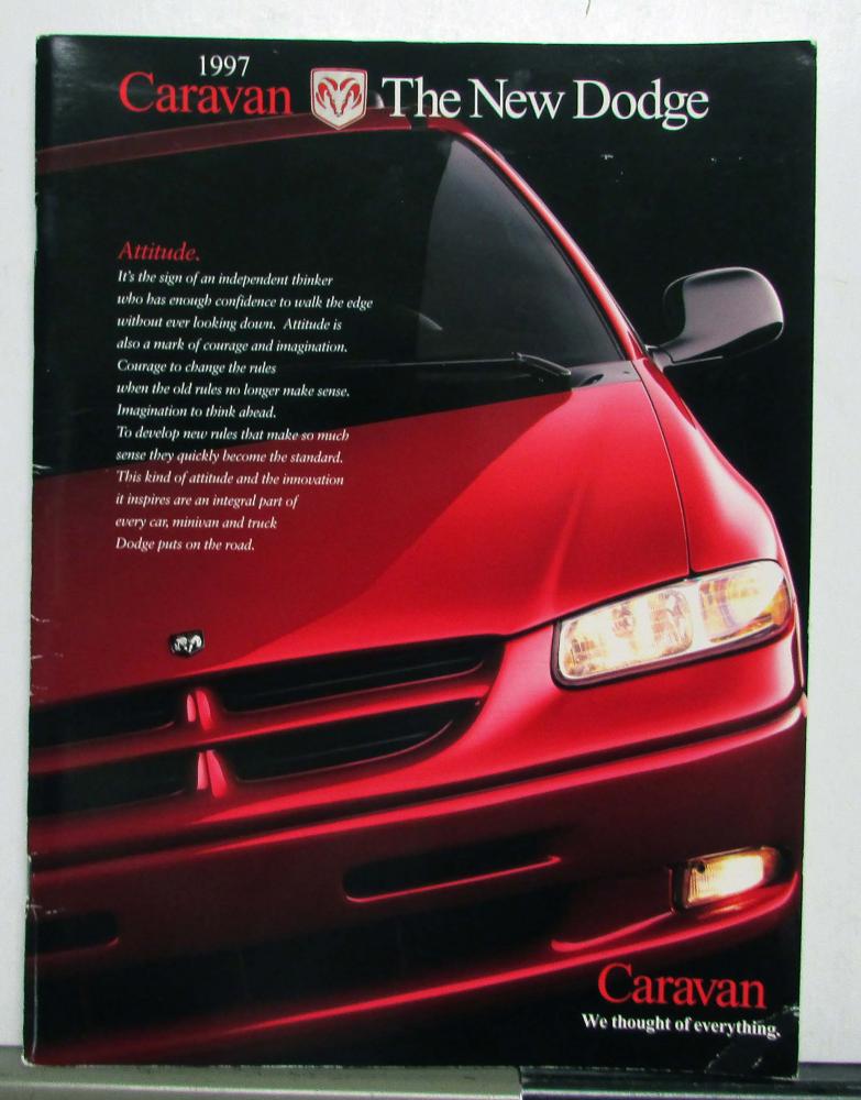 1997 Dodge Ram Caravan Exterior Colors Interior Seating Options Sales Brochure