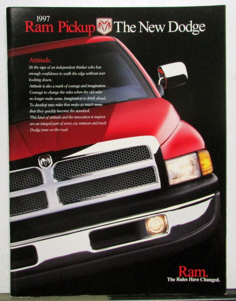 1997 Dodge Ram Pickup 1500 2500 3500 Exterior Colors Interior Options Brochure