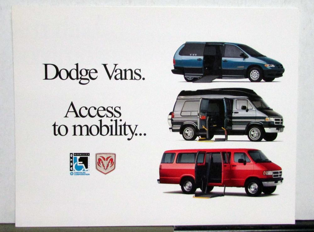 1990s Dodge Ram Vans Access To Mobility Features Specs Sales Tri-Folder