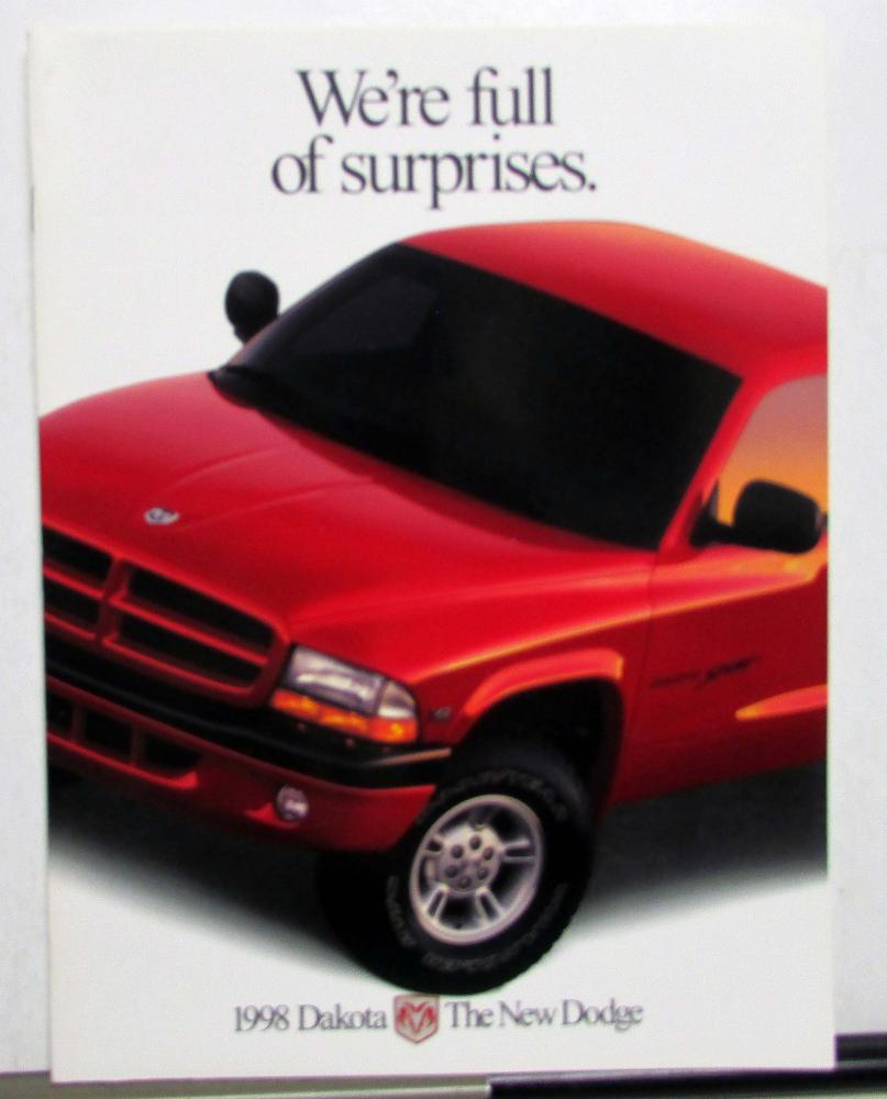 1998 Dodge Ram Dakota Seating Exterior Colors Specifications Sales Brochure