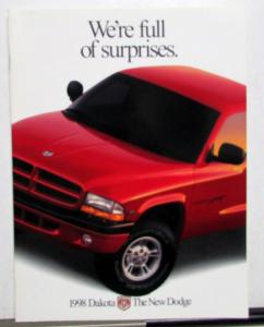 1998 Dodge Ram Dakota Seating Exterior Colors Specifications Sales Brochure