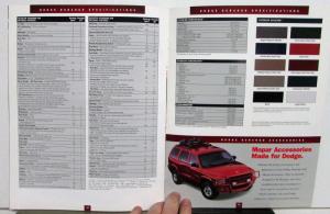 2000 Dodge Durango Features Specifications Color Options Sales Brochure CANADIAN