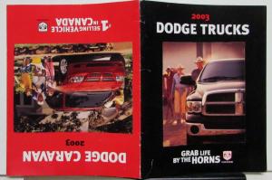 2003 Dodge Trucks Dakota Durango Caravan Viper Features Sales Brochure CANADIAN