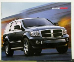 2007 Dodge Durango Dimensions Specs Color Options Sales Brochure