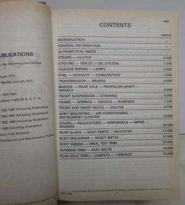 1976-1981 Pontiac Chassis Body Parts Book Set Text & Illus Firebird TA LeMans