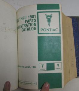 1976-1981 Pontiac Chassis Body Parts Book Set Text & Illus Firebird TA LeMans
