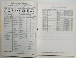 1982 Pontiac 6000 Parts Book and Illustration Catalog