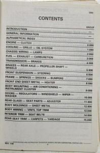 1982-1983 Pontiac J2000 Parts Book and Illustration Catalog