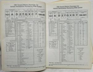 1982-1984 Pontiac 6000 Parts Book and Illustration Catalog