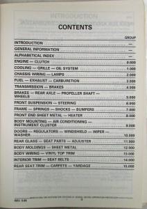 1982-1985 Pontiac 6000 Parts Book and Illustration Catalog