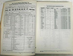 1982-1985 Pontiac J2000 Parts Book and Illustration Catalog