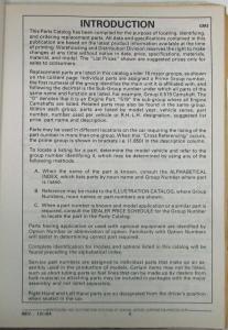 1984-1985 Pontiac Fiero/Fiero SE/Fiero GT Parts and Illustration Catalog