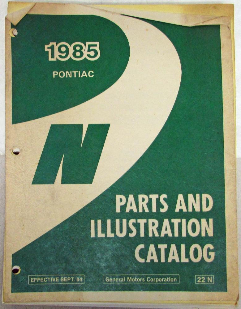 1985 Pontiac Grand Am Parts and Illustration Catalog
