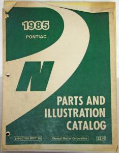 1985 Pontiac Grand Am Parts and Illustration Catalog