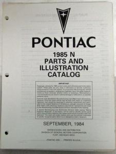 1985 Pontiac Grand Am Parts and Illustration Catalog