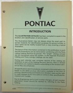 1985 Pontiac Grand Am Parts and Illustration Catalog