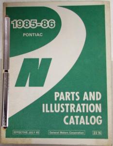 1985-1986 Pontiac Grand Am Parts and Illustration Catalog