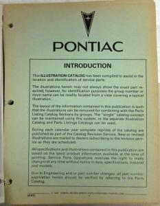 1982-1987 Pontiac Bonneville Grand Prix T 83-87 Parisienne Parts/Illus Book