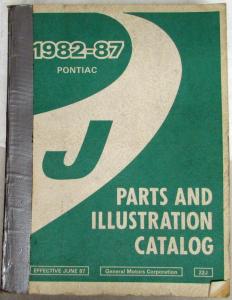 1982-1987 Pontiac J2000 Parts Book and Illustration Catalog