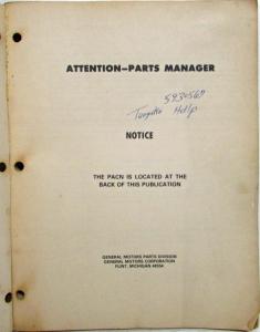 1979 Pontiac Dealer Parts and Accessories Price Schedule Book